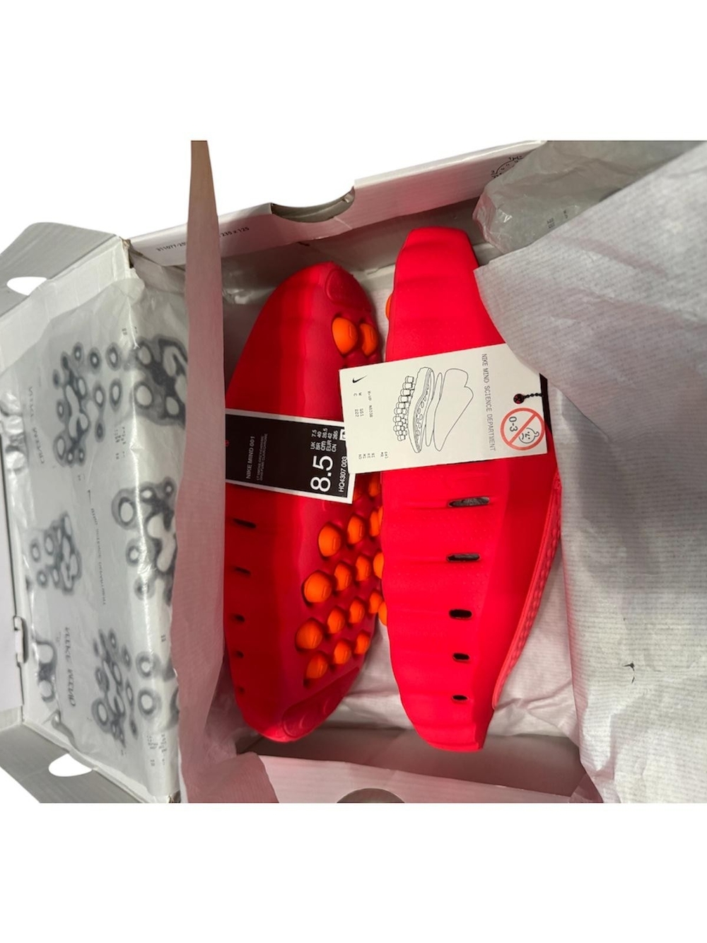 Nike Men's Neon Pink Slip-On Sandals - Picture 5 of 7
